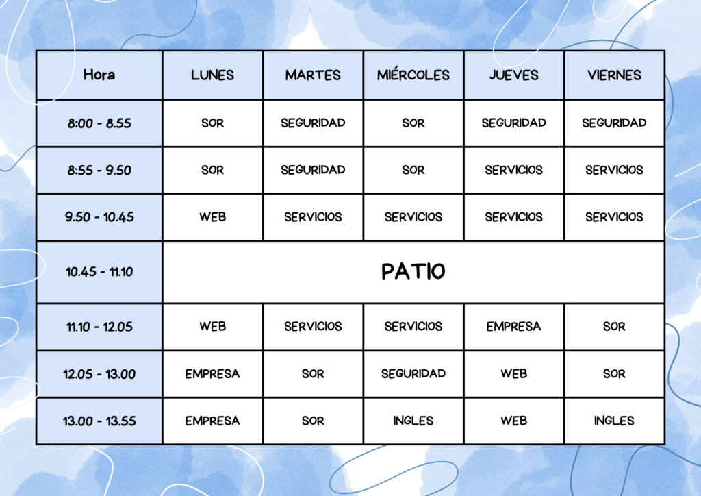 Horario de 2SMR